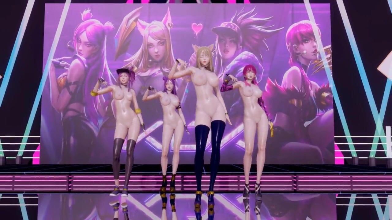 MMD GirlsDay Something Naked Vers Ahri Akali Evelynn Kaisa 3D