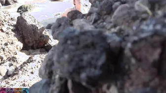 Peeping voyeur fucks blonde milf on the beach