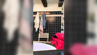 HOT french bimbos taking a shower on secret webcam