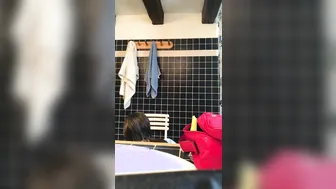 HOT french bimbos taking a shower on secret webcam