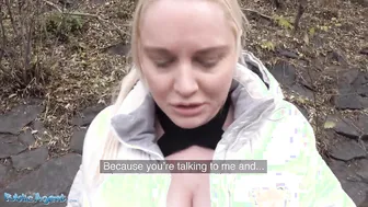 Outdoor Agent fucks blonde Jordan Pryces enormous boobs