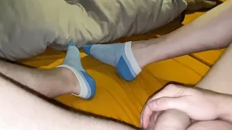 Full Orgasm Socks feet Bdsm german man. His Cock is