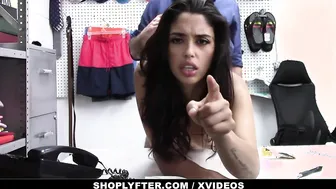 Shoplifter's Daughter Gets A Lesson In Stealing And Swallowing Huge Dick