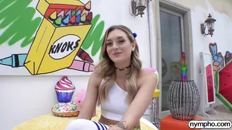 NYMPHO Filling sexy blonde Charlotte Sins up with cum