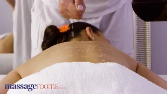 Strokes Rooms barely legal year mature Mia Rose has huge natural hooters covered inside oil and