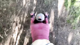 cunt with mouth fucks and blows a stranger dick inside the park