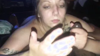 Cheating Whore Andrea Selles Eating Cum