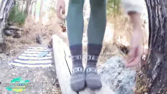 Ich liebe Anal Plug Sex Outdoor Cumshot