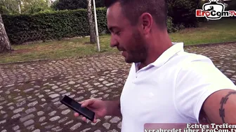 German horny big tits blonde Milf at real POV Date