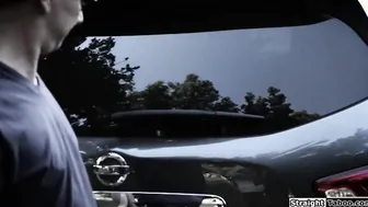 Driving instructor fucks a teen outdoors