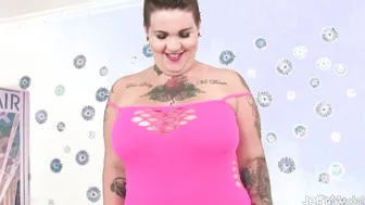Chubby mom with a big red vibrator
