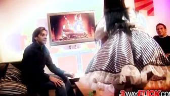 DP Threeway with Sexy Maid Sarah Twain
