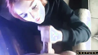 NAUGHTY BEAUTY GIVES ROUGH BLOWJOB