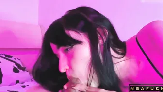Step Sister Rides Hard Dick and Cums Hard