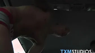 Attractive porn video – Attractive twinks Scott Reece and Joss having orgy in a car