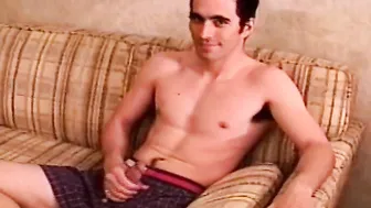 Handsome American stud blown by perv cameraman