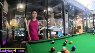 Cute Asian shemale teen pool and sex