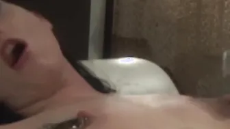 Redhead dominatrix torments and strapon fucks bound sub
