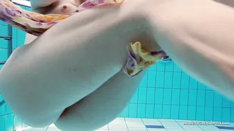 Russian petite skinny beauty Lera underwater