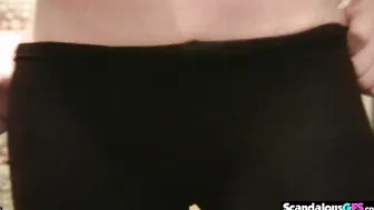 Jewel showing breast while cooking