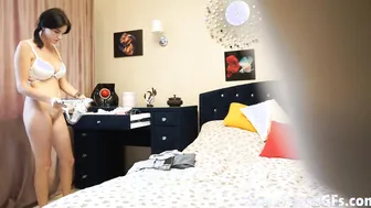 I filmed my hot stepsister in her bedroom changing into different outfits