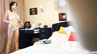 I filmed my hot stepsister in her bedroom changing into different outfits