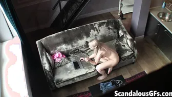 My stepsister walking around the house completely nude