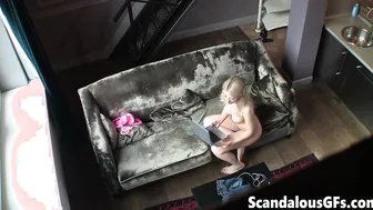 My stepsister walking around the house completely nude