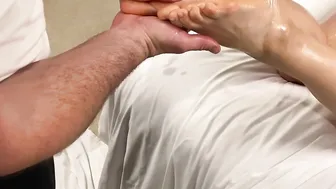 Strokes Ends into Cutie FootFuck