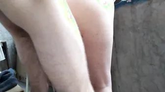 Banged a Whore on the Balcony inside both Holes into Outdoor