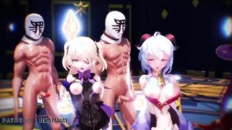 Genshin Impact - Group Dance  Sex Party [UNCENSORED ANIME 4K MMD 60fps]