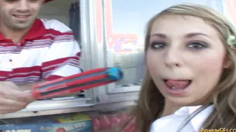 Alyssa Swallowed Big Dick and Fucked by Ice Cream guy 2