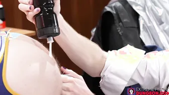 Nathan Daniels fisted deep by Logan Bell while masturbating