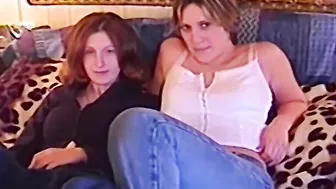 Cute amateur lesbians waste no time tongue fucking wildly