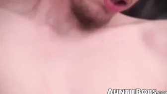 Amateur butt buddy plays with his erect dick until he cums