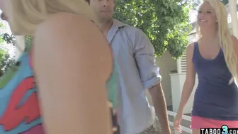 MILF and teen welcoming the new neighbor
