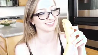 Sweet young stepdaughter sucking and fucking big cock in pov