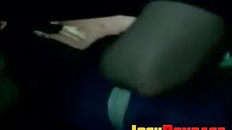 Muscle jock tied up with fat rope during outdoor BDSM