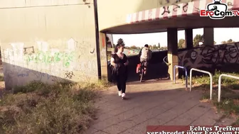 German chubby bbw teen picked up in public and fucked on street