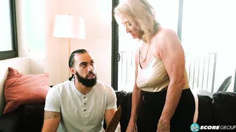 Grandma's First Time - Old Granny Fucks Young Guy And Learns About Sex