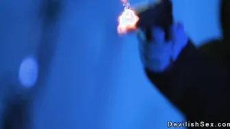 Rich big cock man shot afte sex with hot babe