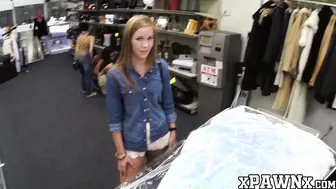 Big booty babe sells her slit to a deviant pawnbroker