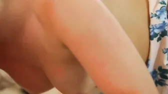 cum dripping from her tongue