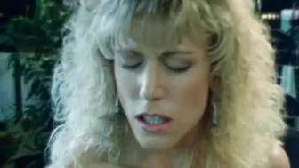 Pussy licking and dildo action with vintage busty lesbians