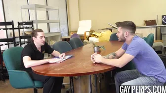 Jack Hunter strokes his dick while banged by Tyler Castle