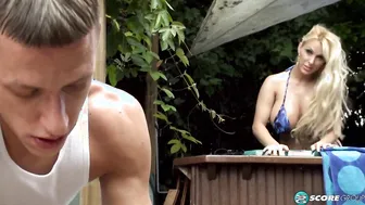 Hollys hot tub threesome