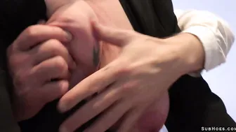 Stocking porn video – Submissive Primal Moon gets spanking