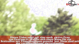 Skinny german blonde milf slut seduces guy for public date