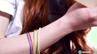 Tiny Redhead Teenage Cutie Dolli Little Strips Down And Pleasures Herself