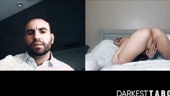 Beautiful babe Athena Faris solo pussy plays for stepfather